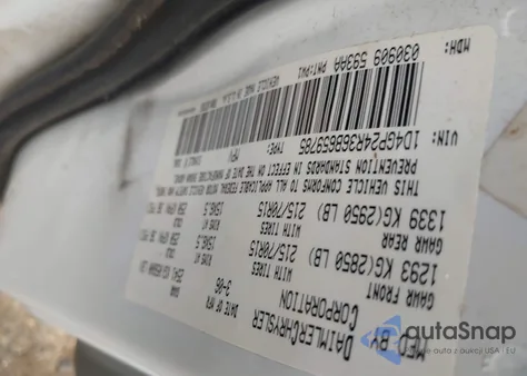 2006 Dodge Grand Caravan Se from USA, damaged, VIN 1D4GP24R36B659785